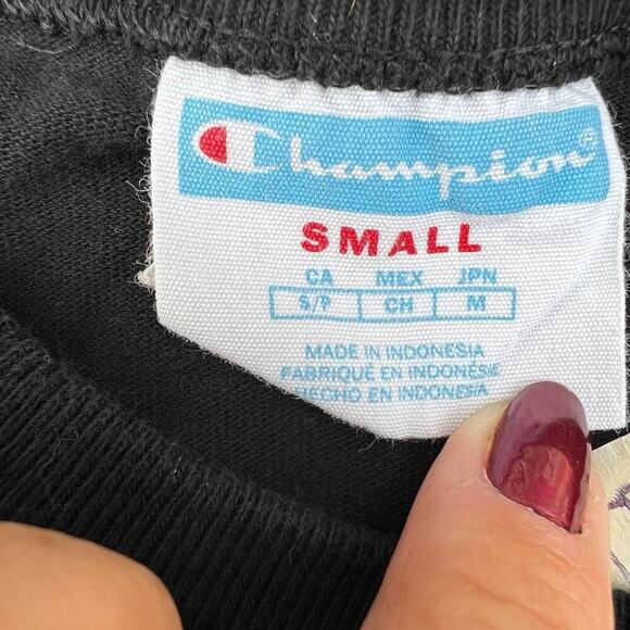 Champion black T-shirt, long sleeves, men's size S - Picture 3 of 4